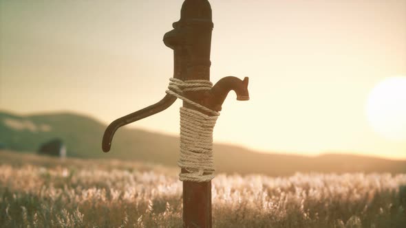 Old Hand Water Pump on Dry Hills