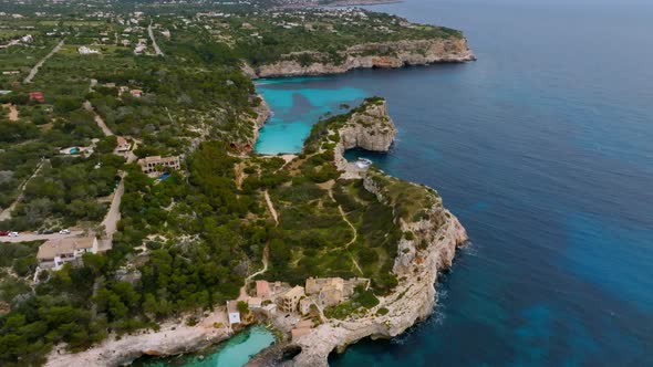 Aerial View of Calo Des Moro Mallorca in Spain