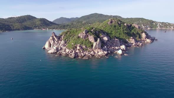 Flying Above Rocks On The Cliff