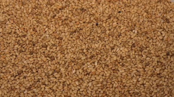 Sesame Seeds Natural dry raw organic food grain, Top view background, Agriculture harvest concept