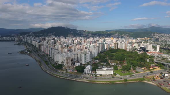 Residential District with Apartment Buildings in Florianopolis City Center Brazil