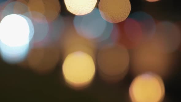 Bokeh Background of Night City and Transport Lights