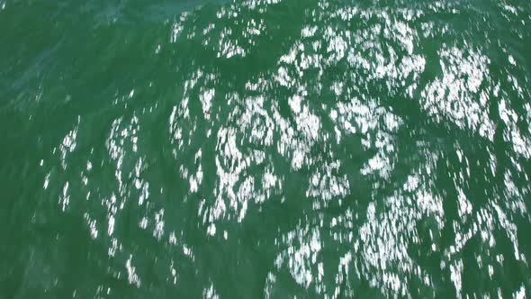 4K aerial drone view of beautiful sea waves, Flight over sea.