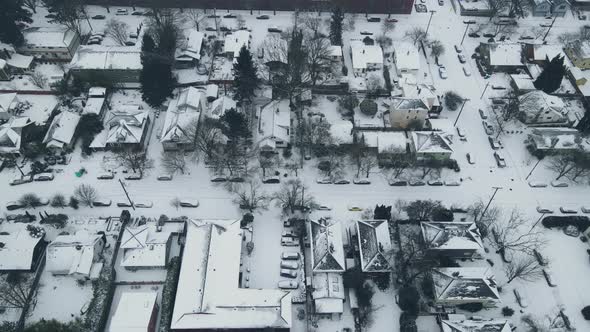 Snowy Winter Streets in Oregon