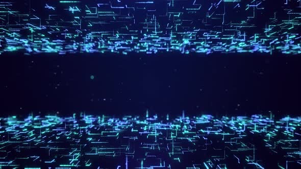Abstract digital futuristic matrix particle flow background