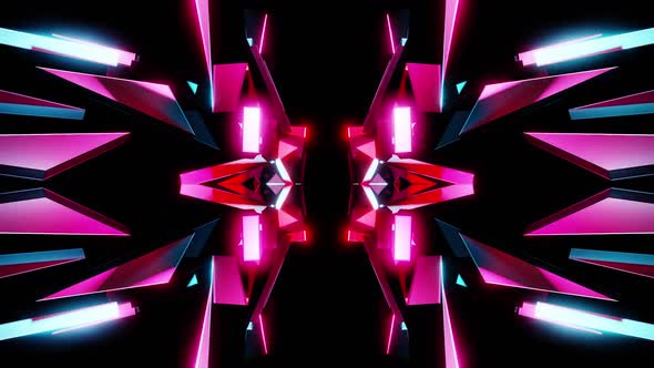 New Purple Sci Fi Neon Kaleidoscope Vj Loop Background HD