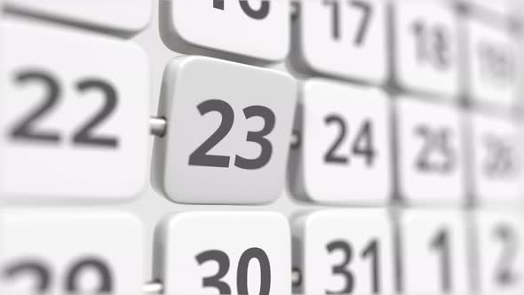 23 Date on the Turning Calendar Plate