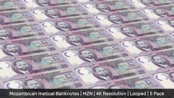 Mozambique Banknotes Money / Mozambican metical / Currency MT, MTn / MZN / 5 Pack - 4K