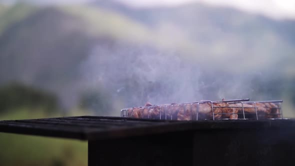 charcoal grilled chicken bbq grill