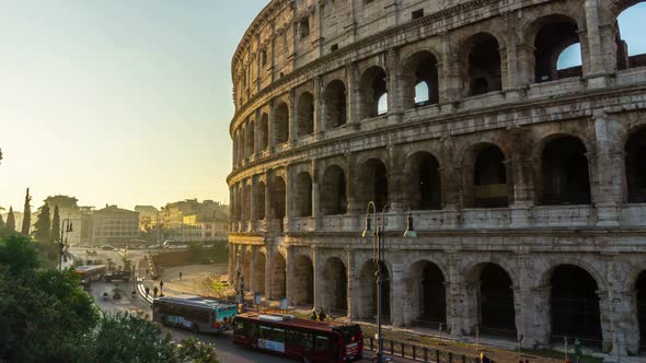 Time lapse of Rome Colosseum in Italy