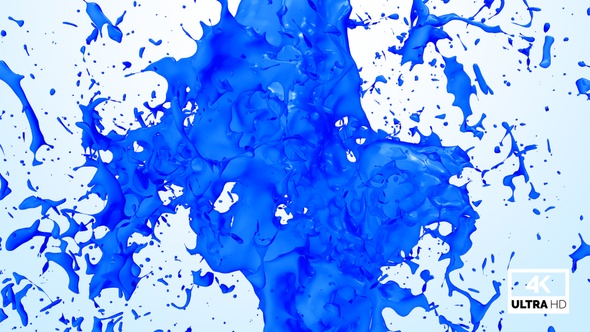 Blue Paint Splash Collision