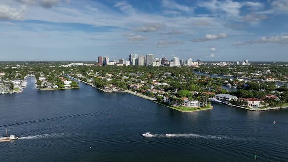 Aerial view of downtown Fort Lauderdale