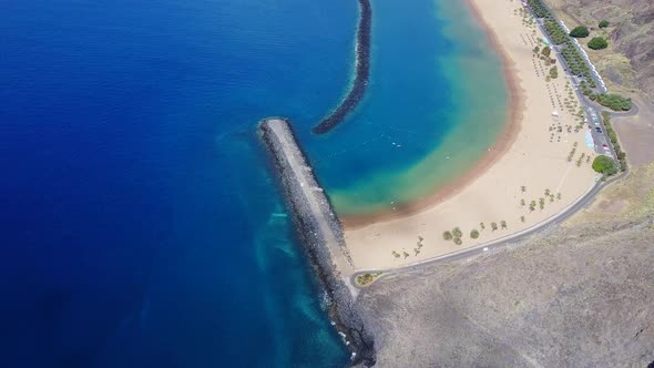 Tenerife Aerial View of the Teresitas Beach