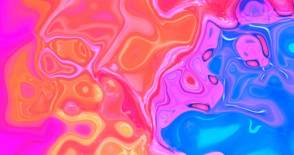 Abstract colorful trendy liquid wave paint background