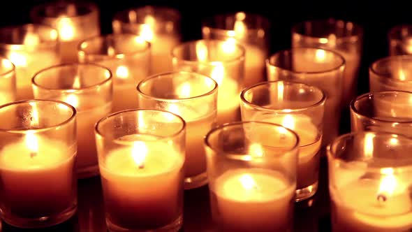 Close Up Background Of Candles