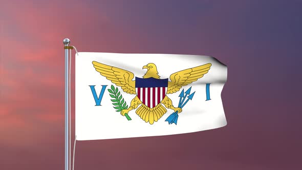 United States Virgin Islands Flag 4k