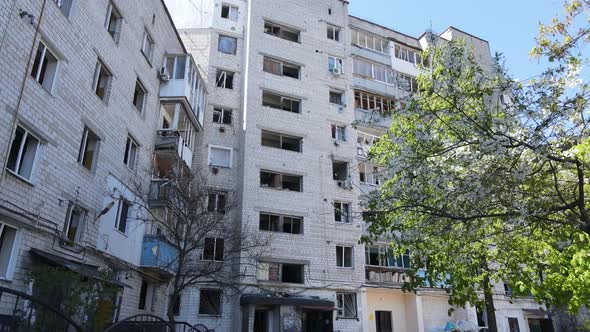 War in Ukraine  Ruined Residential Building in Borodyanka