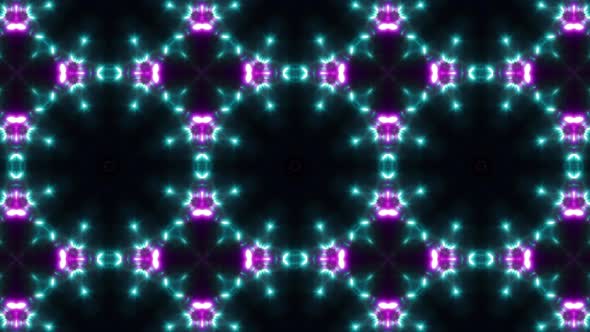 Blinking Purple and Cyan Kaleidoscope Light Loop 4K 03