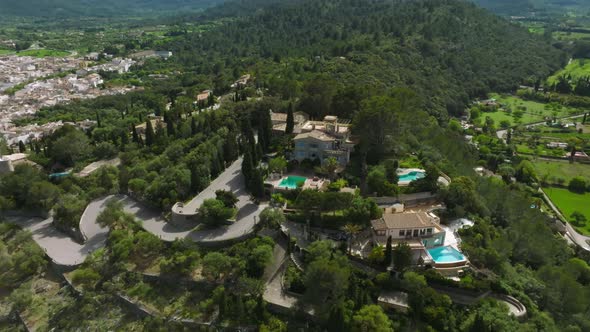 Aerial View of Pollenca Mallorca Spain