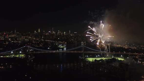 Aerial footage from the Astoria Park in Queens, NY for the Firework show 2018. This show happens eve