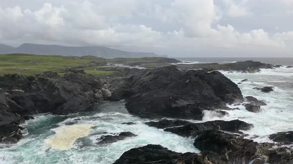 Aerial View of the Coastline at Dawros in County Donegal - Ireland