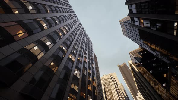 Skyscrapper Building Under a Cloudy Sky