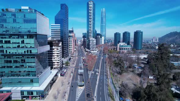 Downtown of Santiago capital city of Chile South America country. 