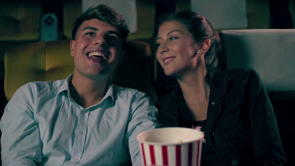 People Audience Watching Movie in Cinema Theater