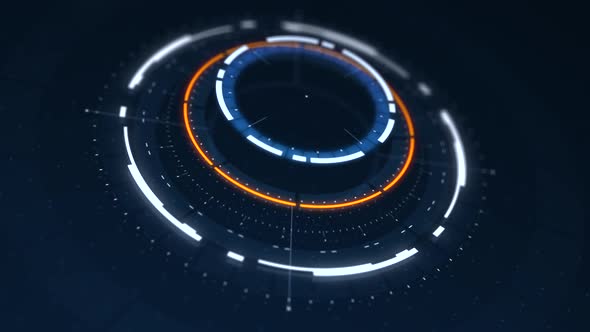 Futuristic 3D HUD element