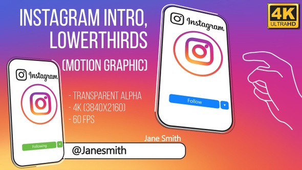 Instagram Intro and Lowerthird (4K)
