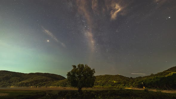 A video of Milky Way moving which captured at Hong Kong