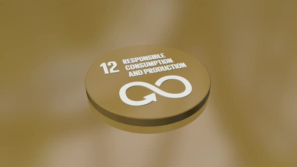 12 Responsible Consumption And Production The 17 Global Goals Circle Badges Icons Background Concept