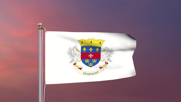 Saint Barthelemy Flag 4k