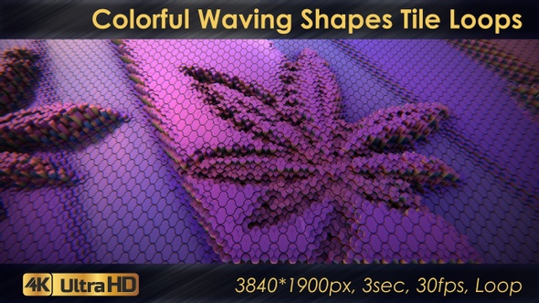 Colorful Waving Spahes Tile Loops