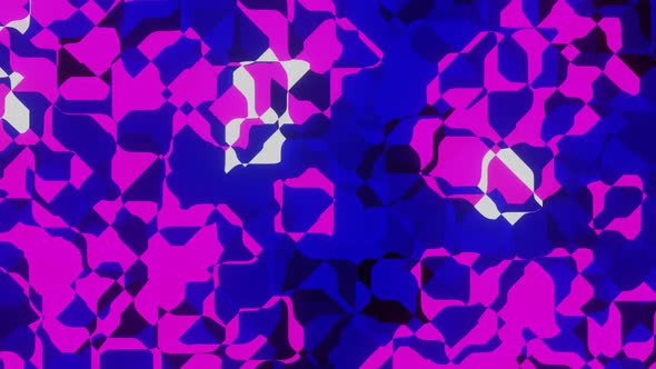 Abstract purple animated motion background. Glowing neon led lights wall