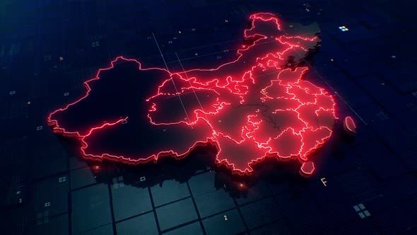 China Map  4k