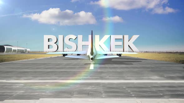 Commercial Airplane Landing Capitals And Cities Bishkek