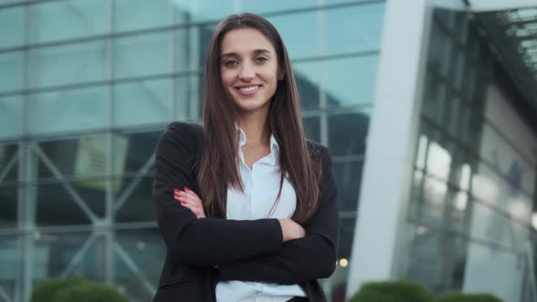 Pretty Businesswomen On The Street