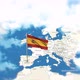 Spain Map And Flag With Clouds - VideoHive Item for Sale