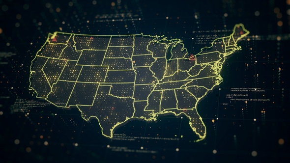 Gold Map Usa Danger 4 K