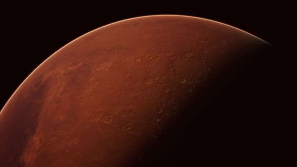 Red Planet Mars in the Starry Sky alt