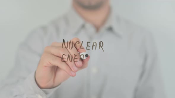 Nuclear Energy Writing on Screen with Hand