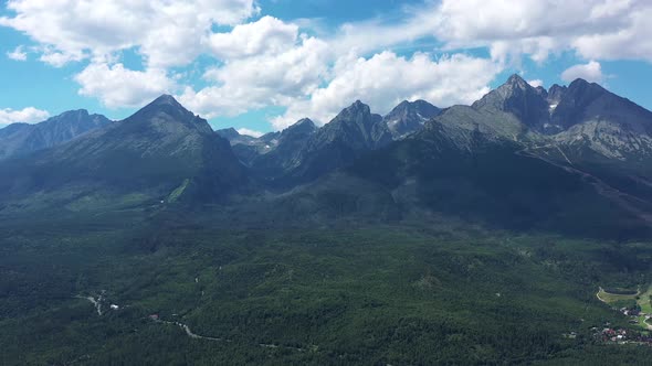 Aerial view of High Tatras in Slovakia