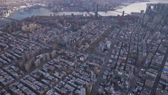 Cityscape of Lower Manhattan Neighborhood