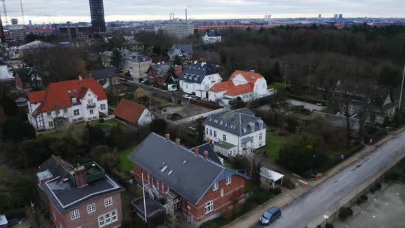 Drone Flight Over The Buildings Of The Vesterbro