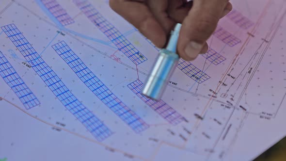 Designing of power plants. Solar station project of photovoltaic plant