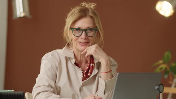 Portrait of Cheerful Senior Businesswoman