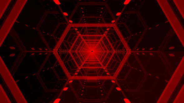 Red Hexagonal Tunnel Loop