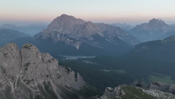 Beautiful Morning at Tre Cime di Lavaredo mountains