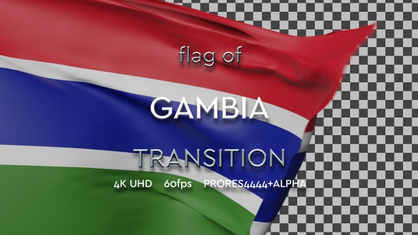 Flag of Gambia Transition | UHD | 60fps